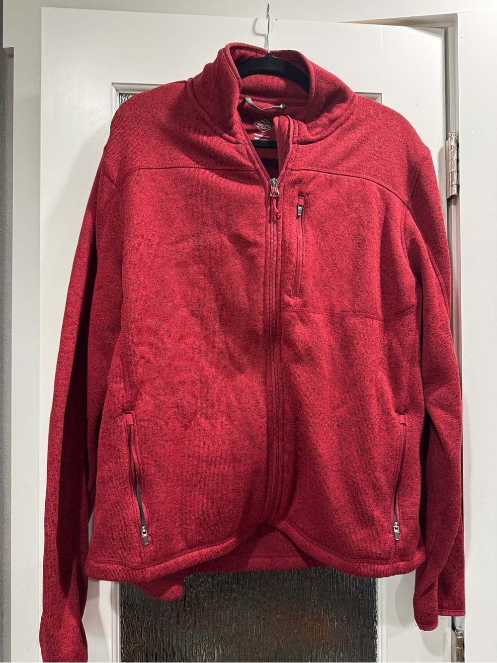 Men's Red Full-Zip Fleece Jacket